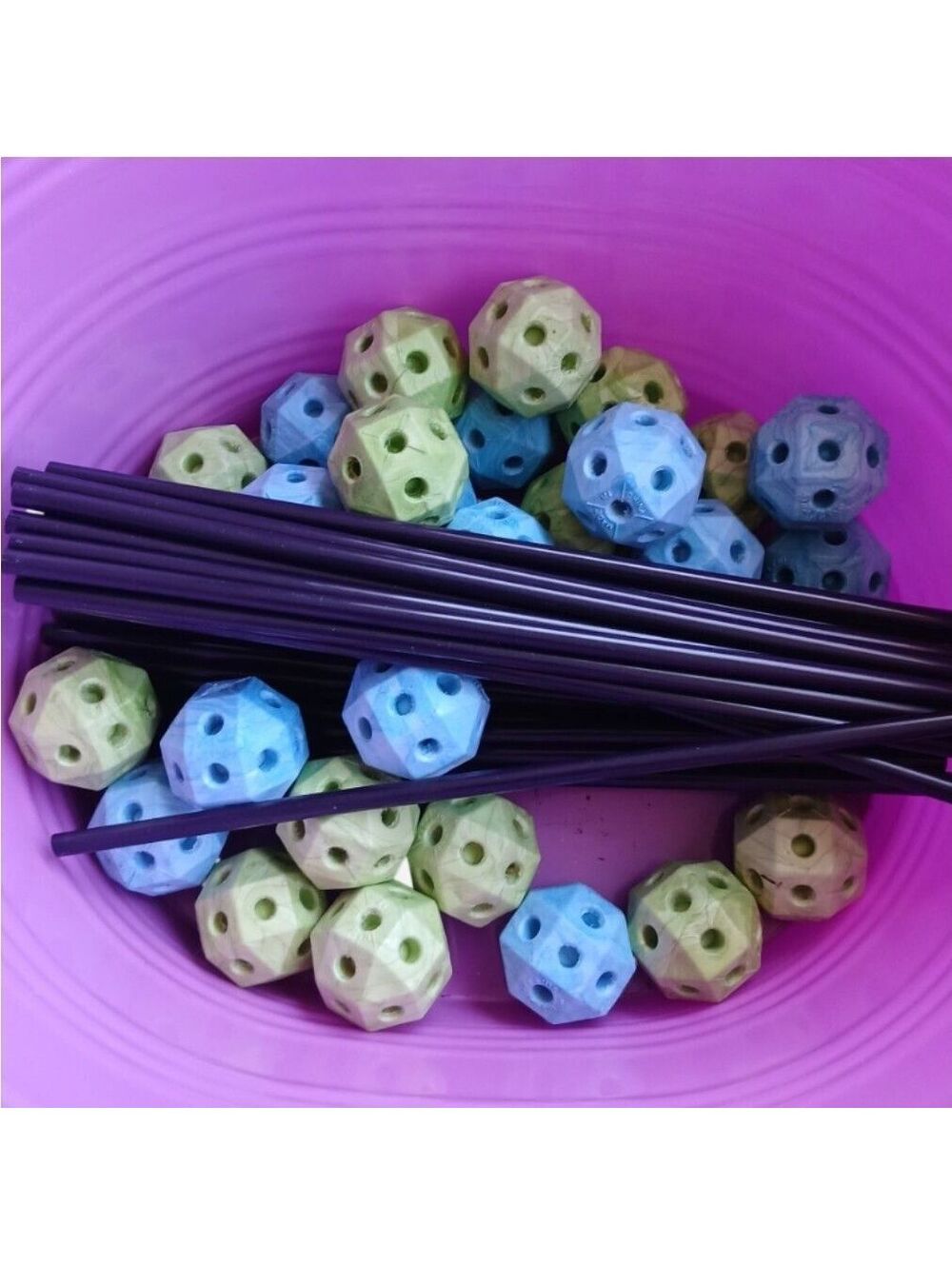 Kids STEM Construction Fort Building Toy Kit Geometric Rods & Balls Playhouse